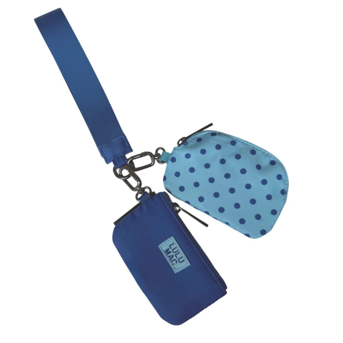 Lulu Mac Blue Polka Dot Keychain