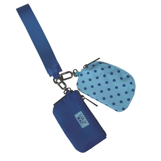 Lulu Mac Blue Polka Dot Keychain